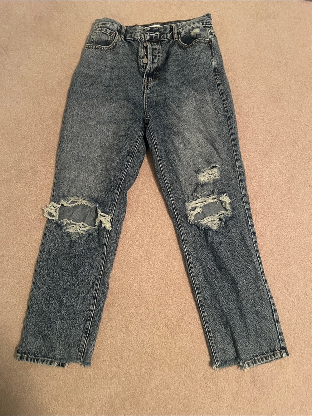 PacSun Light Blue Denim Jeans with Contrast Stitching